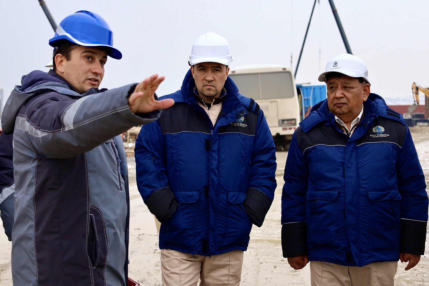Samruk-Kazyna and Samruk-Kazyna Construction leadership visit the Turkistan CCGT project site