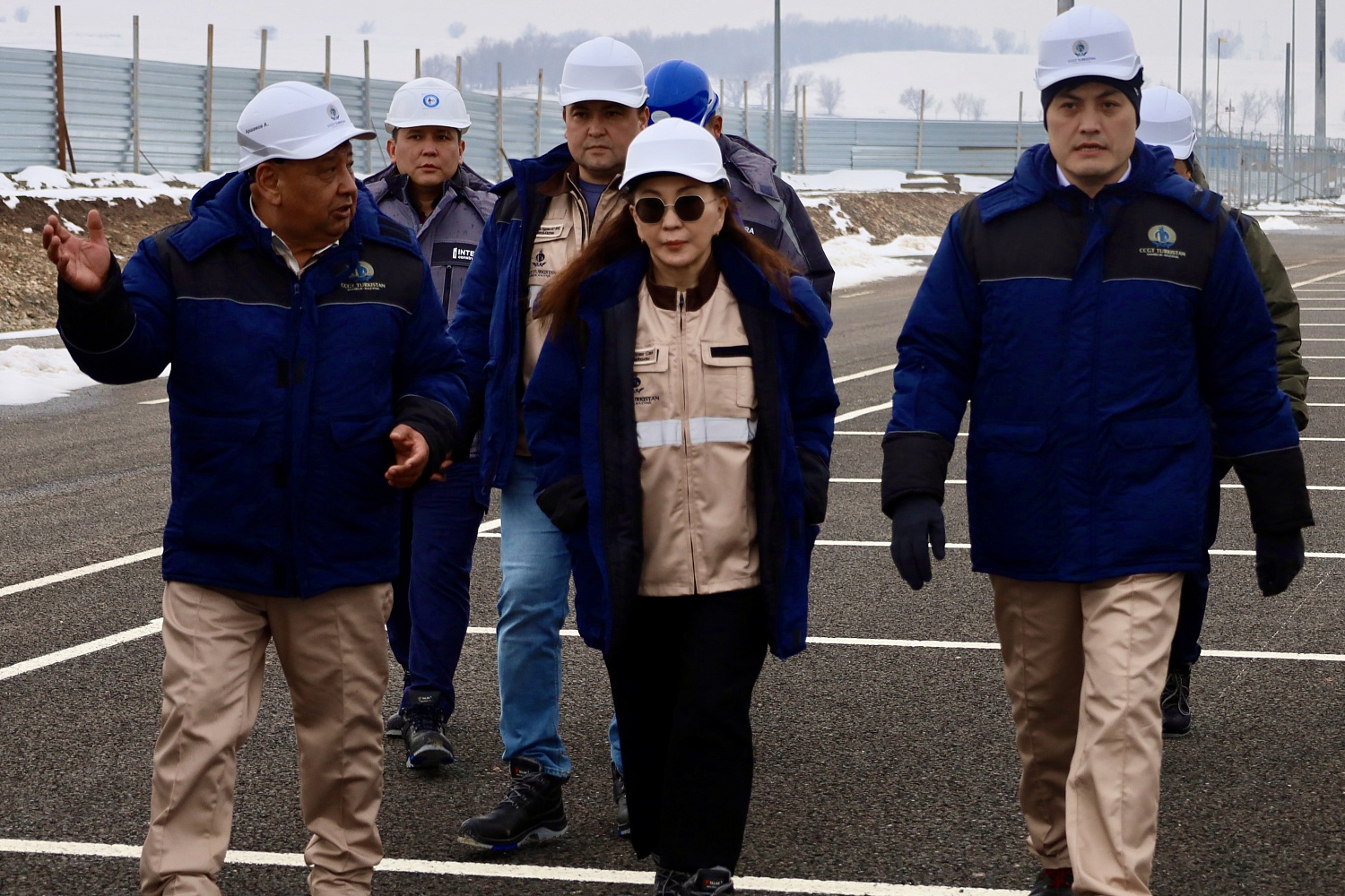 Samruk-Kazyna and Samruk-Kazyna Construction leadership visit the Turkistan CCGT project site