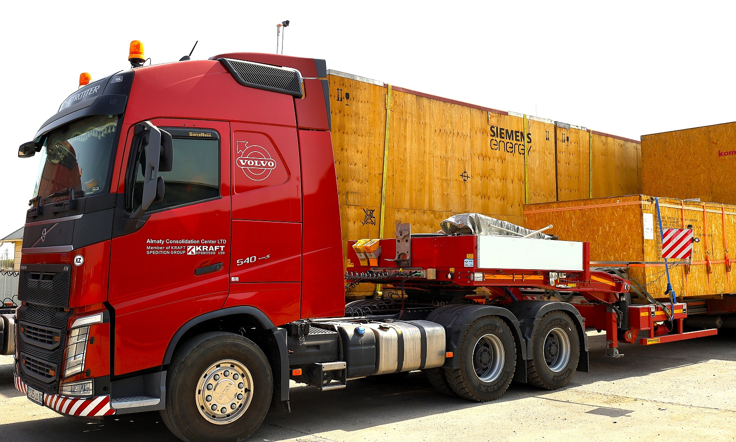 The first gas turbine delivered to the construction site of LLP "CCGT Turkistan"