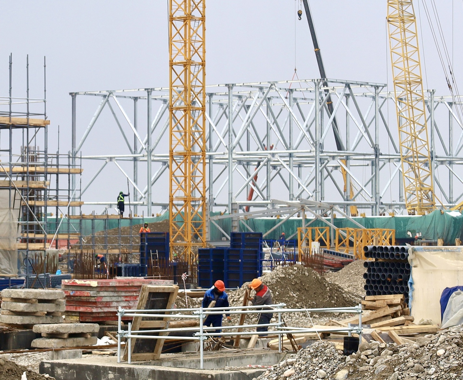 Samruk-Kazyna and Samruk-Kazyna Construction leadership visit the Turkistan CCGT project site