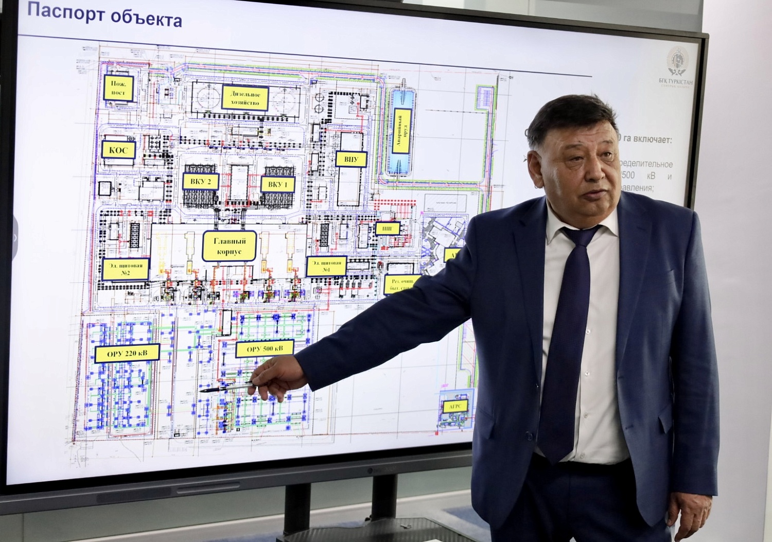 Samruk-Kazyna and Samruk-Kazyna Construction leadership visit the Turkistan CCGT project site