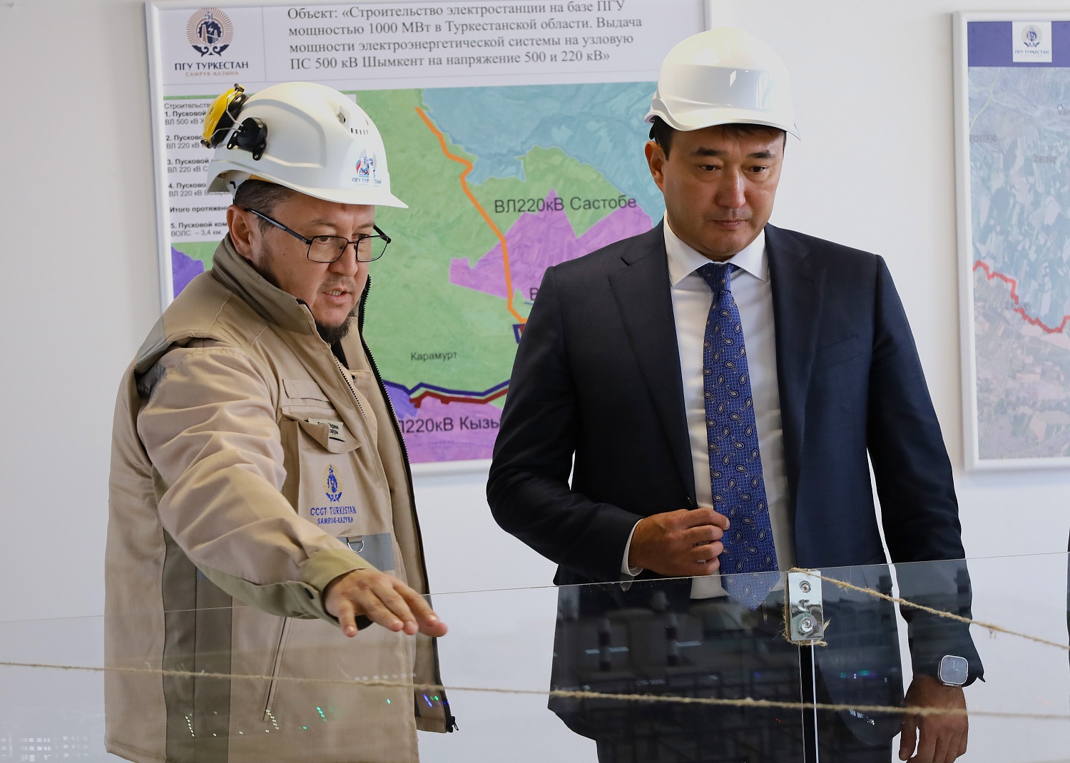 District Governor of Sairam Visited the Construction Site of CCGT Turkistan LLP