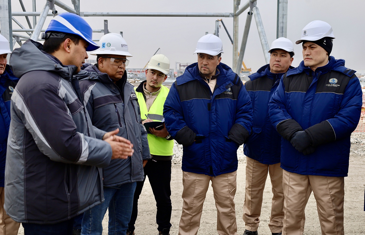 Samruk-Kazyna and Samruk-Kazyna Construction leadership visit the Turkistan CCGT project site